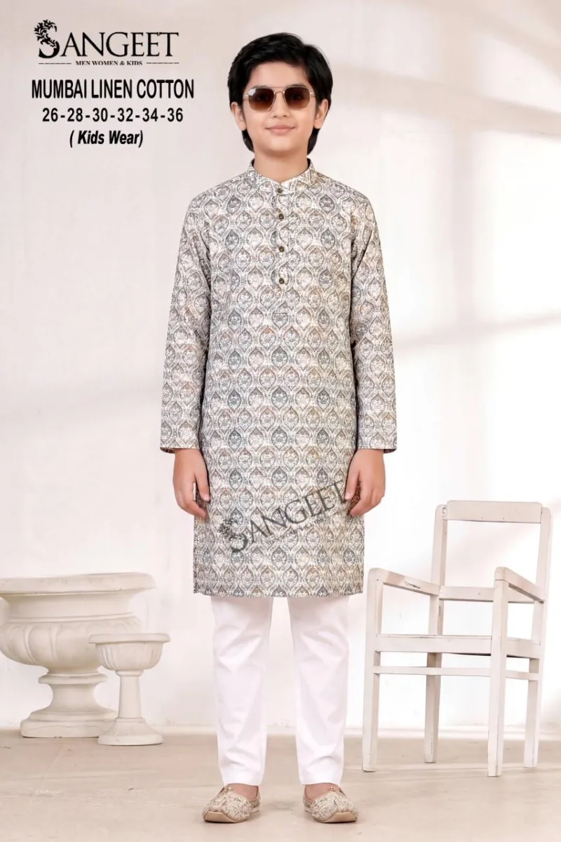 Sangeet Rayon Classic Rayon Kids Long Kurta Full Sleeves
